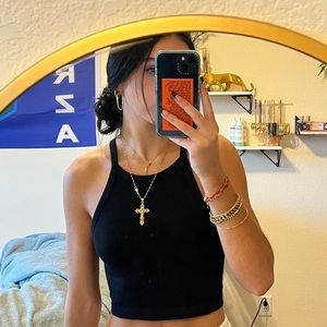 Forever 21 ribbed cropped tank top size S